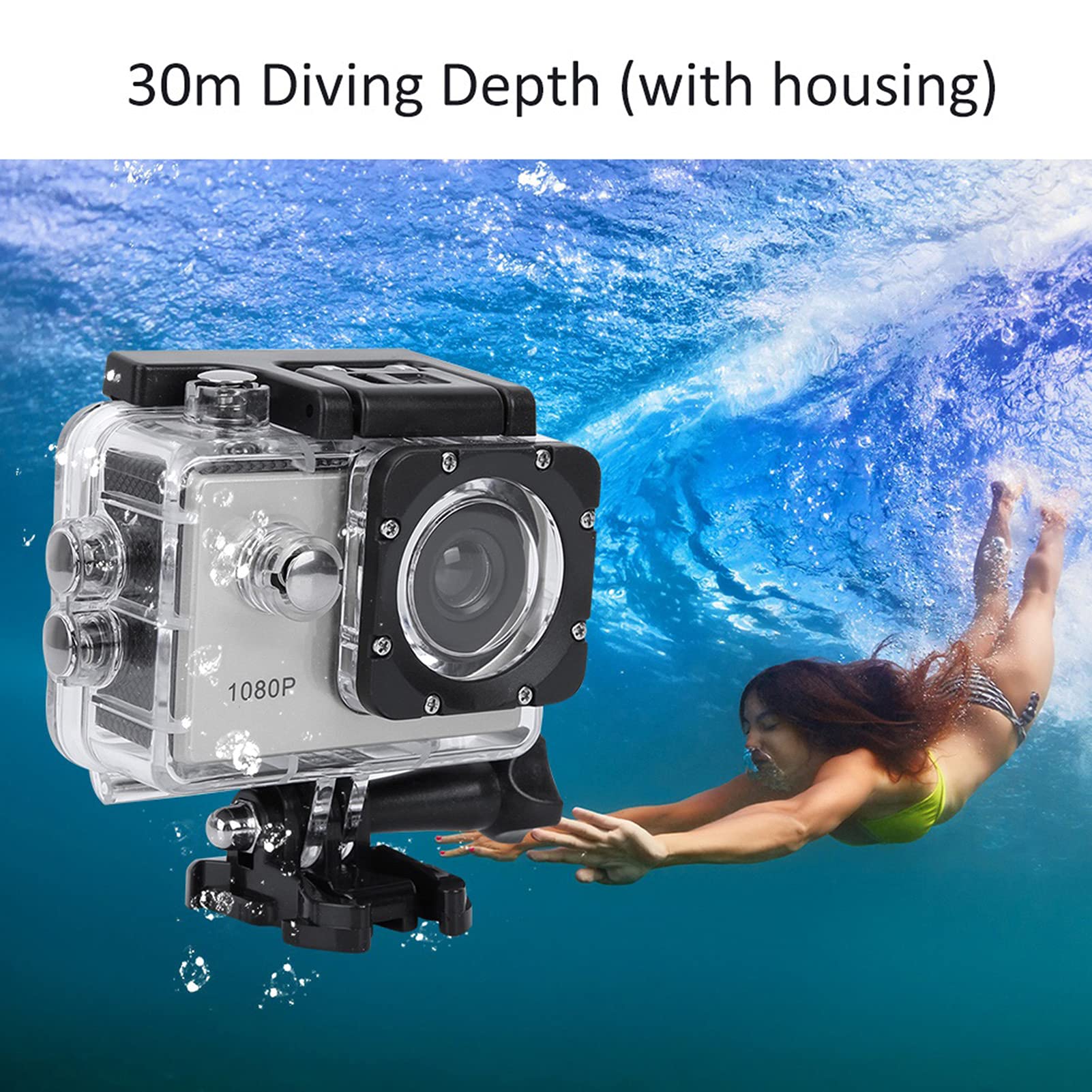 Amazon | Ultra HD カメラ 2 インチ LCD 防水アクションカメラ